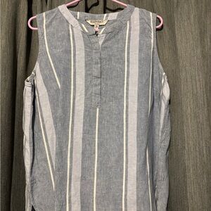 Eileen Fisher Light Blue Linen Shirt